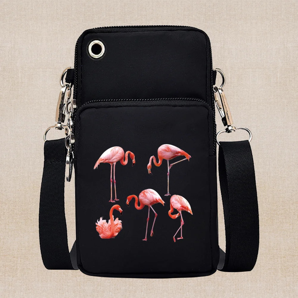 Universal Mobile Phone Case Crossbody for IPhone 13,12,11 Pro Case Flamingo Series