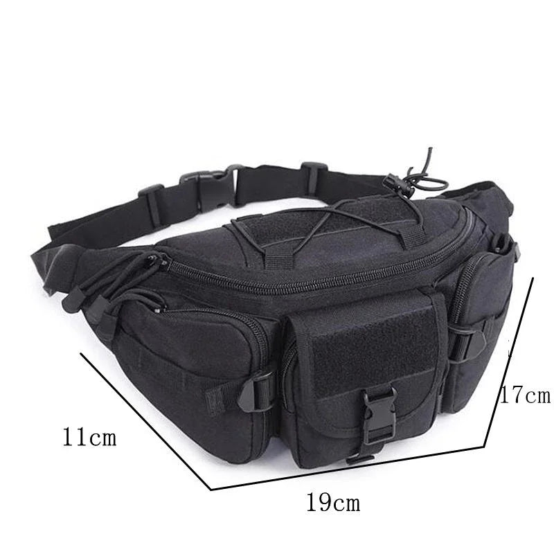 Nylon Waterproof Waist Bag Military Sport Pack Outdoor Cycling Fishing Adjustable Hip