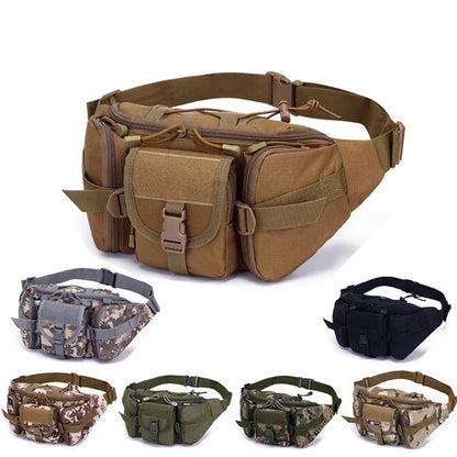 Nylon Waterproof Waist Bag Military Sport Pack Outdoor Cycling Fishing Adjustable Hip