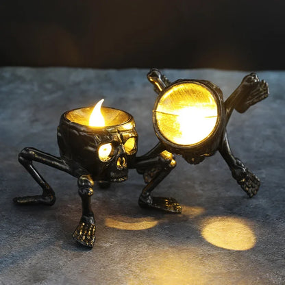 Candle Lantern for Home Party Skeleton Decoration Setting  Night Light