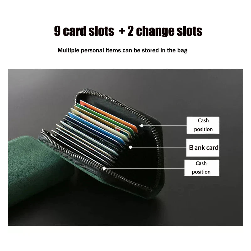 Card Holder Men Wallets Suede Leather Minimalist Wallet Gifts For Suzuki